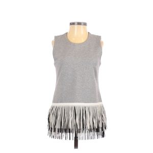J. Crew Gray Sleeveless Fringe Top Size XXS
